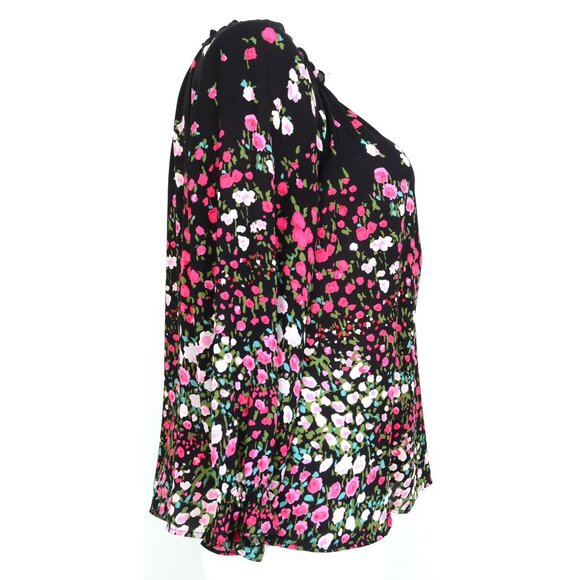 RSVP Talbots Smocked Top Colorful Floral Blouse Elasticized Neckline Women's XLp - Picture 7 of 12